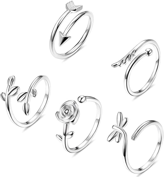 5Pcs  Open Rings