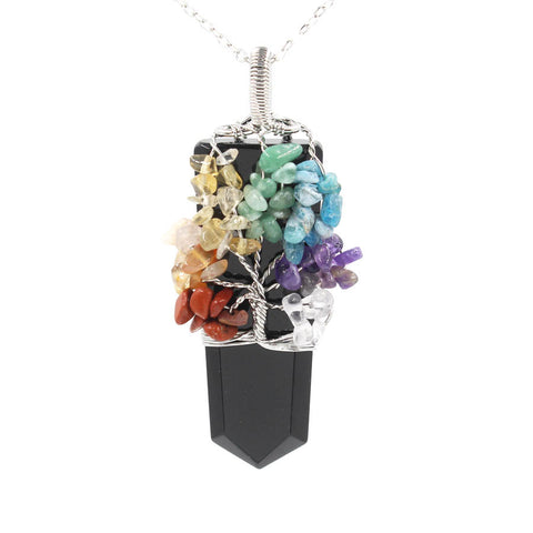 Crystal Tree Winding Necklace