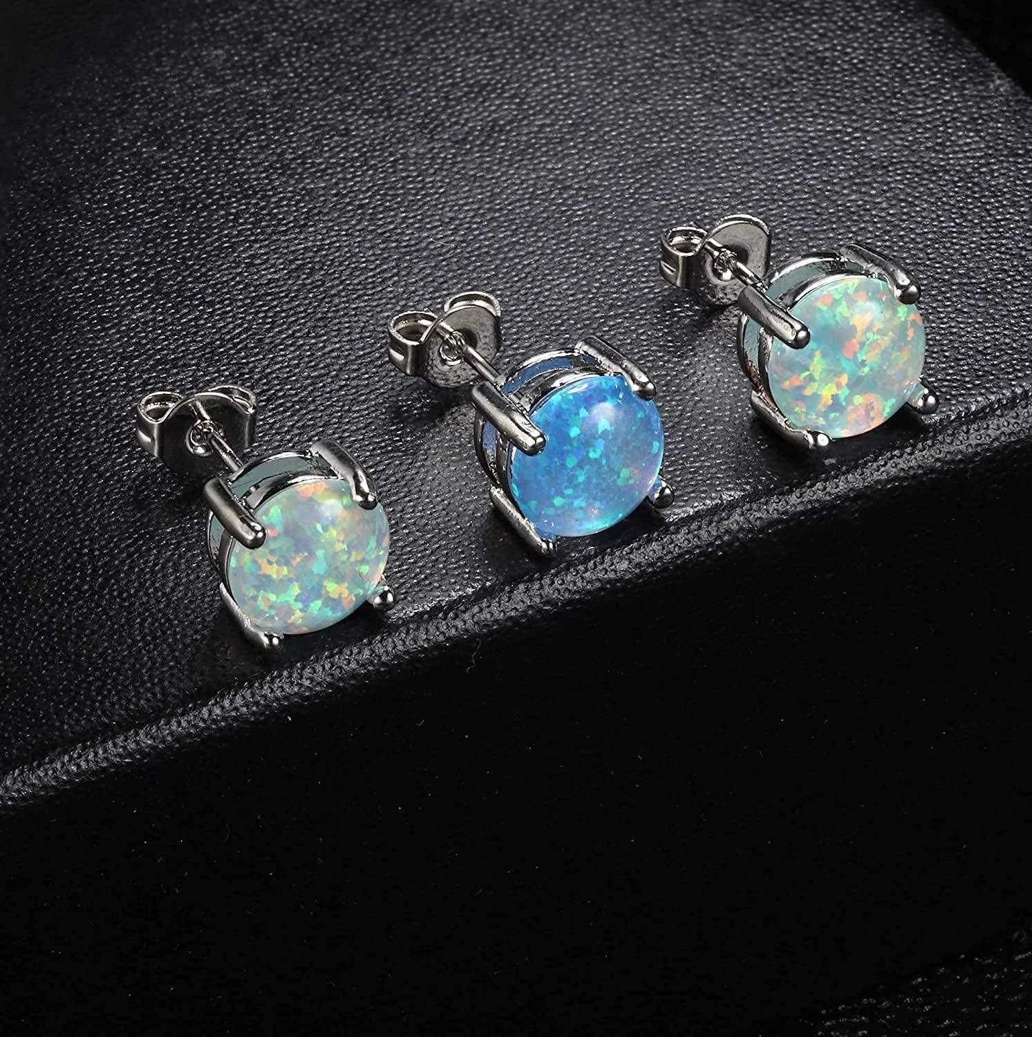 3Pcs Opal Macaron Earrings