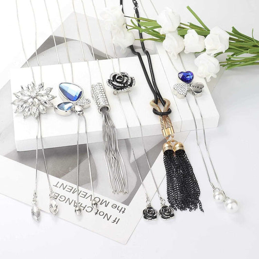 6Pcs  Long Sweater Necklace