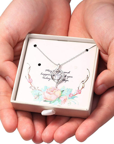 White Gold Plated Mom Necklace