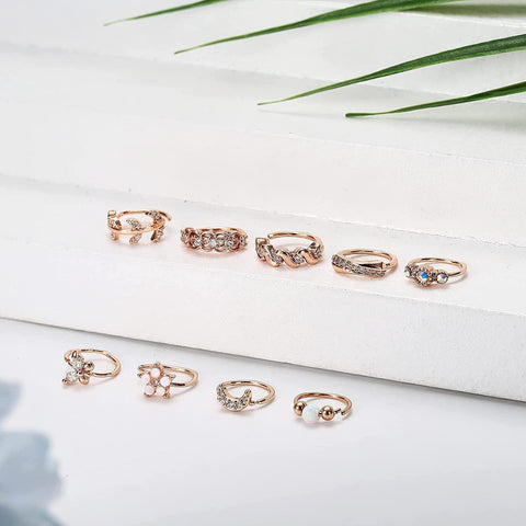 9Pcs Piercing  Rings