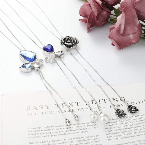 6Pcs  Long Sweater Necklace