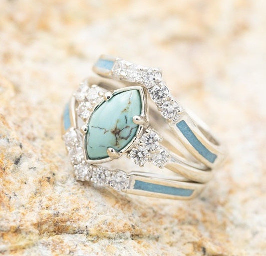 Turquoise Three-piece Ring