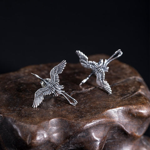 Flying Crane Earrings