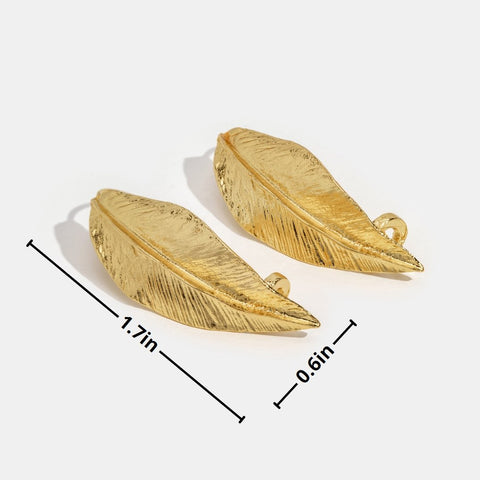 Golden Leaf Statement Earrings