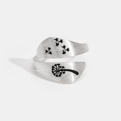 'Make A Wish' Sterling Silver Dandelion Ring