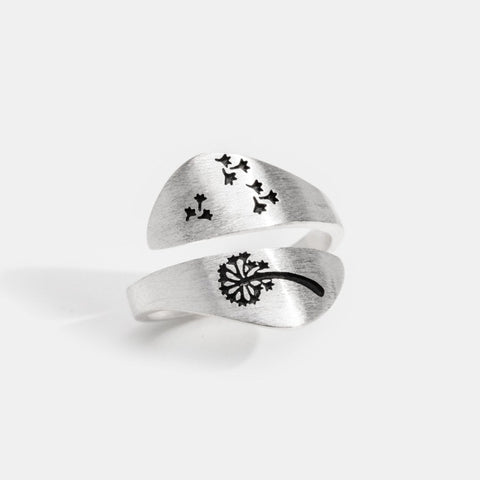 'Make A Wish' Sterling Silver Dandelion Ring