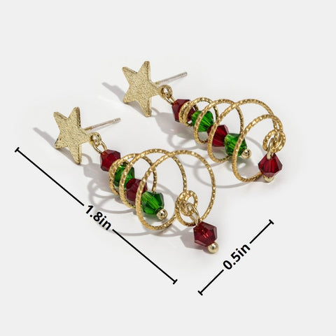 Merry Christmas Tree Earrings