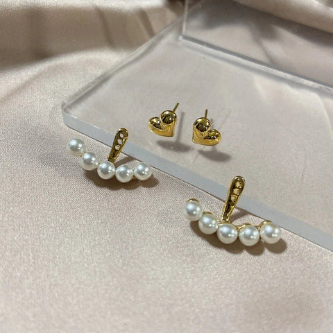 Pearl & Heart Romance Earrings