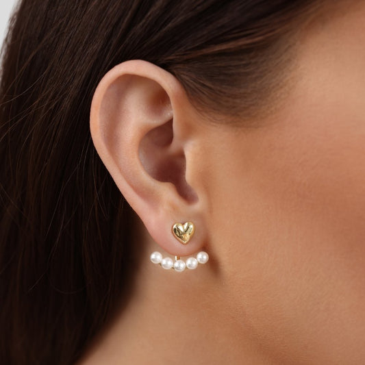 Pearl & Heart Romance Earrings