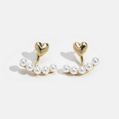 Pearl & Heart Romance Earrings