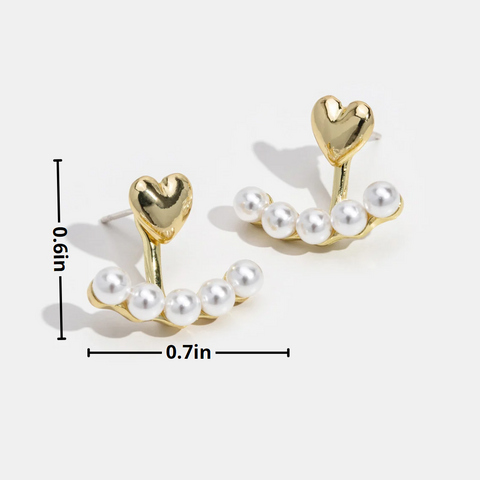 Pearl & Heart Romance Earrings