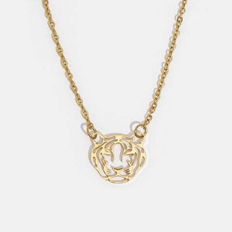 Tiger Stainless Steel Gold Necklace