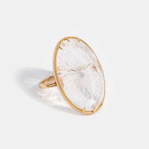 White Crystal Ring