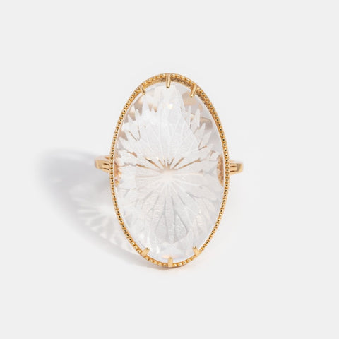 White Crystal Ring