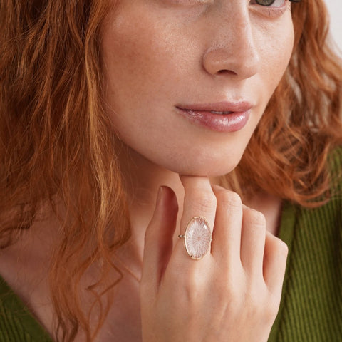 White Crystal Ring