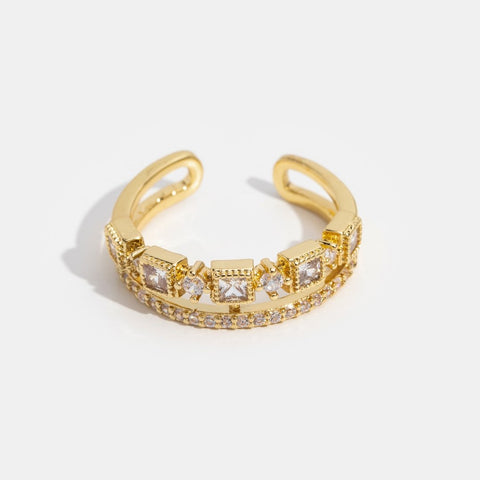 Yvonne Crystal Layered Ring